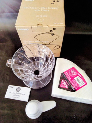 Hario V60 σετ καφετιέρας φίλτρου μεγέθους 02 με 100 φίλτρα