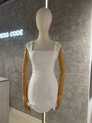 Dress with ribbon new with the tag size large white