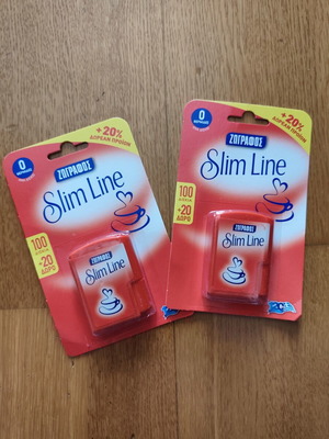 Zografos Slim Line sweeteners set 2 packs x 120 tablets new
