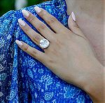  Ασημένιο δαχτυλίδι 925 με μαργαριτάρι