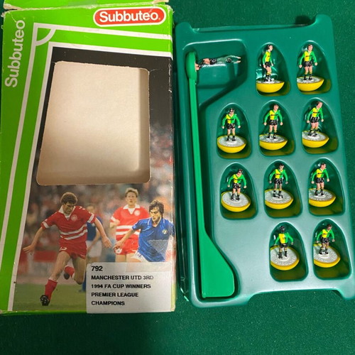 Subbuteo Manchester Utd 3rd Kit φιγούρες μεταχειρισμένες, σε κουτί