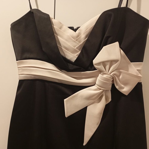 Satin pencil dress black by BCBG Maxazria like new