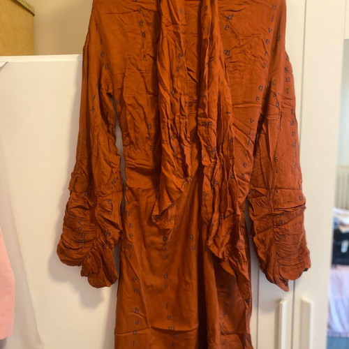 Maxi dress like new, brown and red, size S