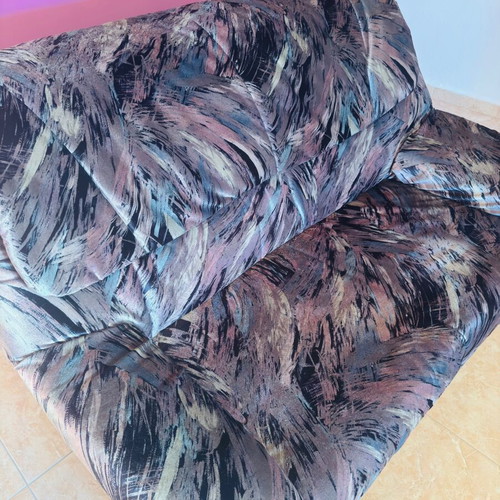 Velvet living room set of three pieces like new