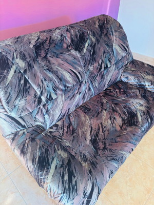 Velvet living room set of three pieces like new