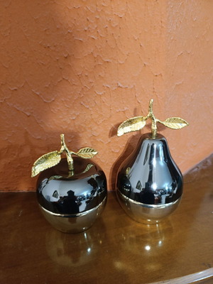 Fruit-shaped fondantieres apple and pear like new