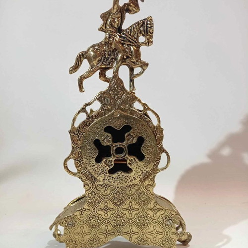 Large brass ornate Quartz clock used