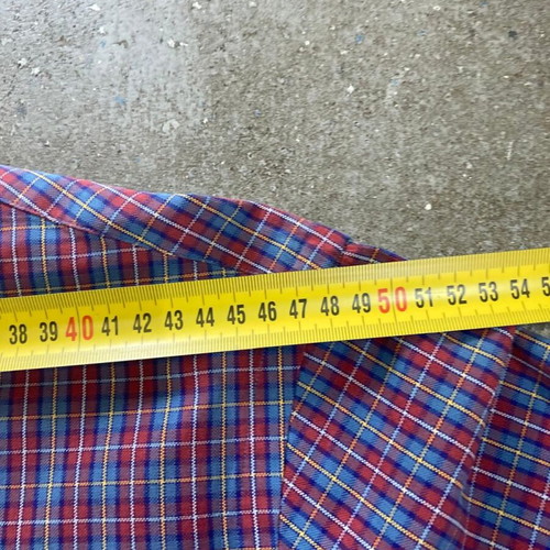 Ralph Lauren Oxford long sleeve shirt XL, red green checked, navy pony