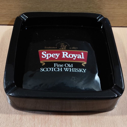 Spey Royal scotch whisky ceramic ashtray used, vintage promotional