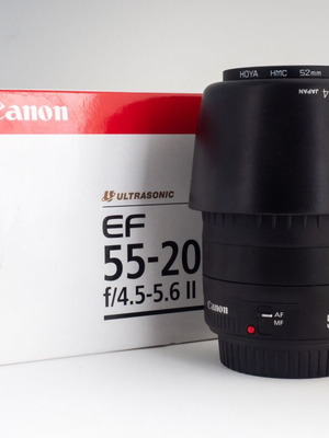 Canon EF 55-200mm f/4.5-5.6 II USM telephoto zoom lens with UV filter