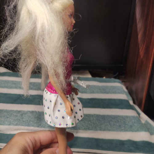Barbie doll Mattel used with stains on dress
