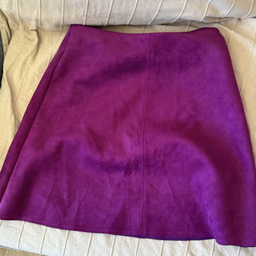 Zara suede skirt, pink purple, size S