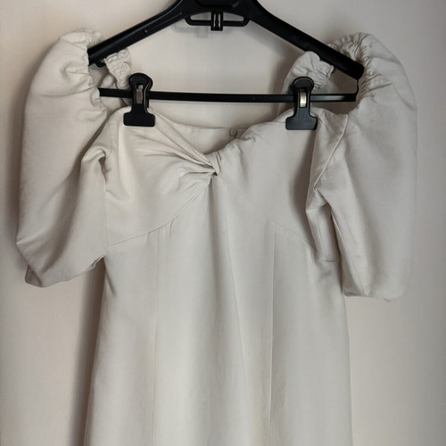 Zara white dress with balloon sleeves