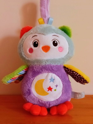 Плюшена бухалче за сън Baby Clementoni с осветление като ново за 0+ месеца
