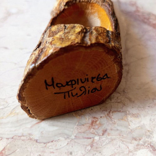 Traditional Handmade Wooden Candle Holder for 3 Tealights from Makrinitsa Pelion