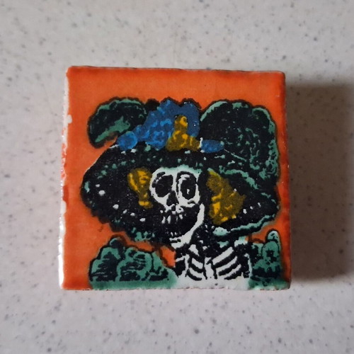 Μαγνητάκι La Catrina σαν καινούργιο, παραδοσιακό κεραμικό Talavera