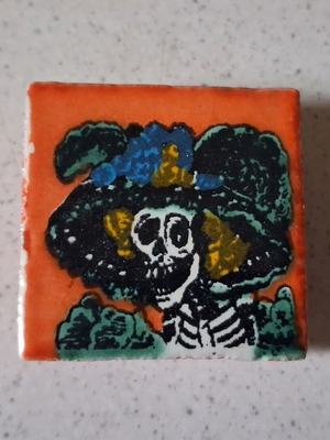 Μαγνητάκι La Catrina σαν καινούργιο, παραδοσιακό κεραμικό Talavera
