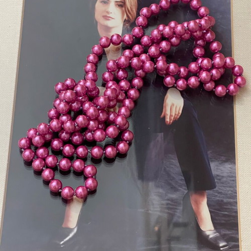 Vintage necklace with pearls 64 cm like new