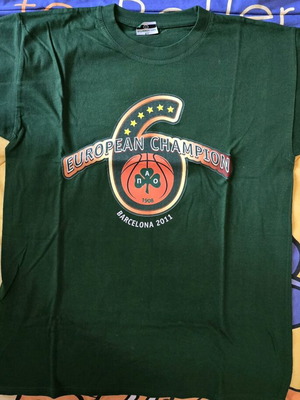 Collectible Panathinaikos shirt for the sixth Euroleague victory in Barcelona in 2011