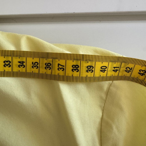 Grama pleated shirt size L used, yellow with balloon sleeves