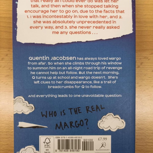 Paper Towns book used, English by John Green