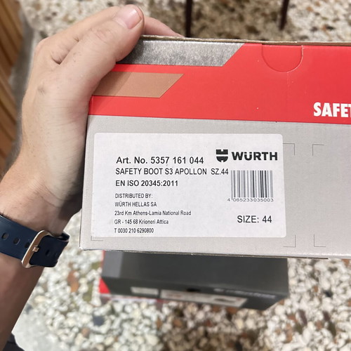 Wurth Apollon Safety Boots S3 size 44 like new, blue