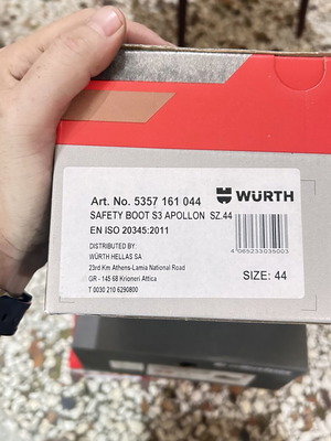 Wurth Apollon Safety Boots S3 size 44 like new, blue