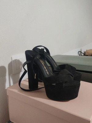 Παπούτσια Sante 14ποντοι μαύρα, σαν καινούργια, νούμερο 37