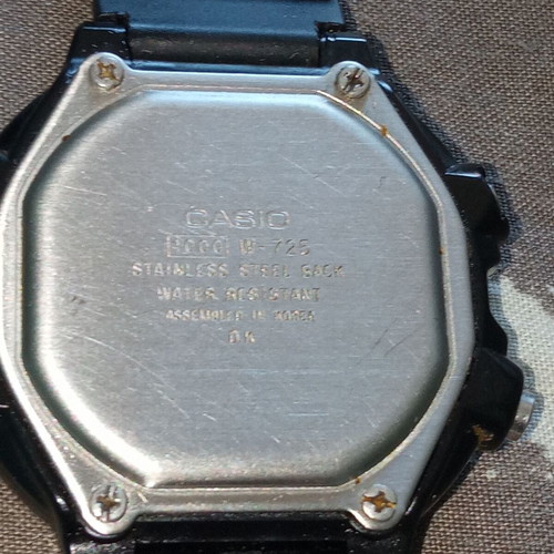 Casio W-725 used black unisex watch
