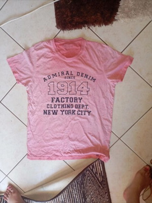 Men's T-shirt like new, size L, pink