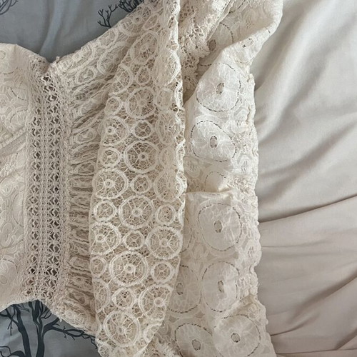 Lace dress in ecru color boho style like new, size S