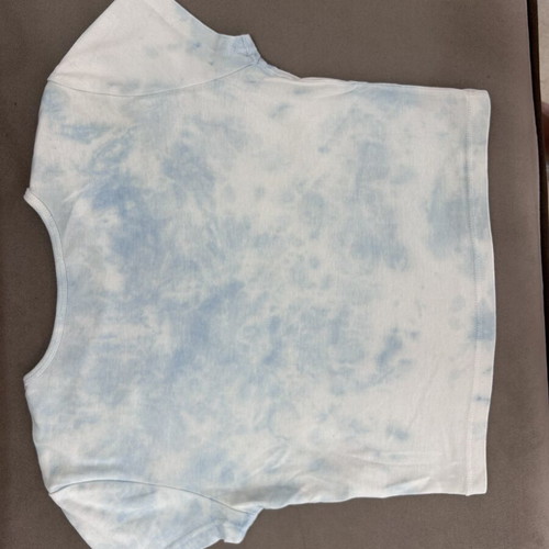 Pull & Bear tie-dye crop top S like new, blue with celestial print