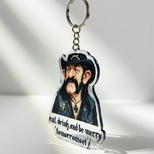 Μπρελόκ με καρικατούρα Lemmy motorhead καινούργιο, μαύρο, plexiglass