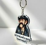 Μπρελόκ με καρικατούρα Lemmy motorhead καινούργιο, μαύρο, plexiglass