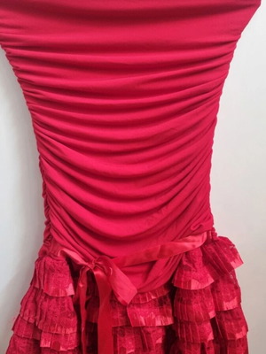 Strapless dress new, red, size S