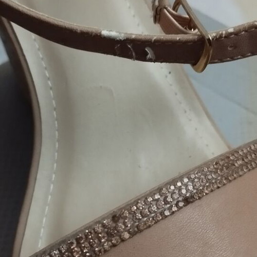 Migato beige platform sandals used, heel height 10 cm, size 38