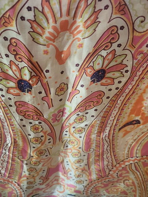 Women's scarf-pareo like new, 180cm×65cm, orange-yellow polyester