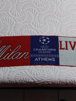 Κασκόλ Τελικού Champions League A.C Milan-Liverpool F.C γνήσιο, σαν καινούργιο