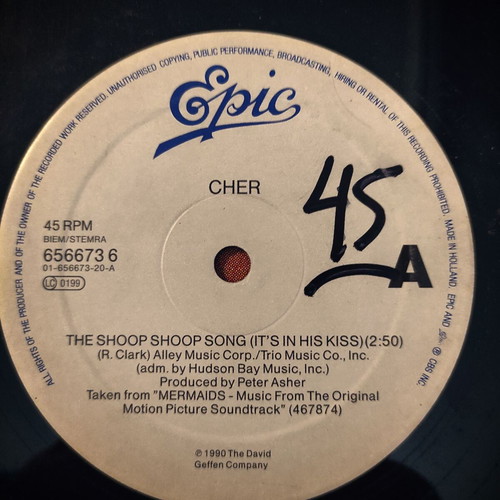 Cher The Shoop Shoop Song 12'' Maxi Vinyl Single used, pop