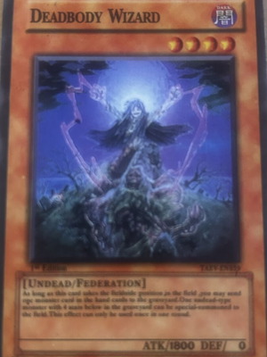 Deadbody Wizard Yu-Gi-Oh! card, Tactical Evolution series, super rare edition
