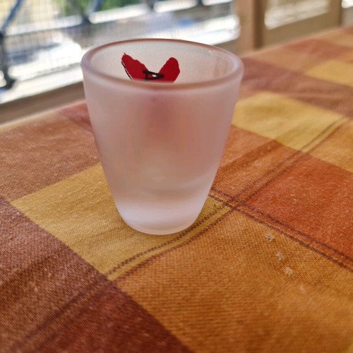 Serkova Vodka collectible shot glass used 90-2000