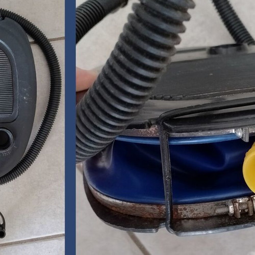 Inflatable Pineapple Swim Ring and Used Foot Pump