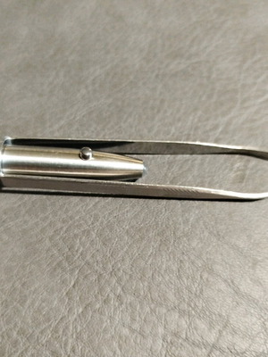 Eyebrow tweezers new with Led light, inox finish