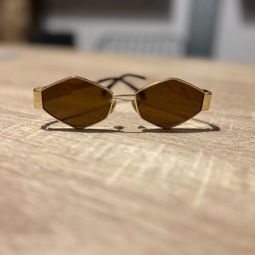 Brown sunglasses with gold frame new