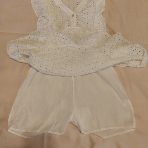 Jumpsuit Broderie Anglaise white size small like new