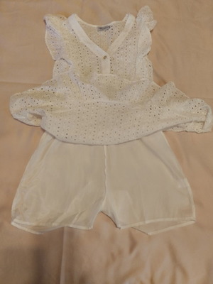 Jumpsuit Broderie Anglaise white size small like new
