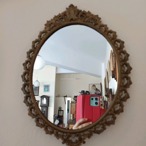 Bronze mirror used, dimensions 40x30 cm