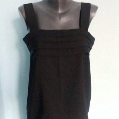 Eterna women's black silk tank top like new, M XL