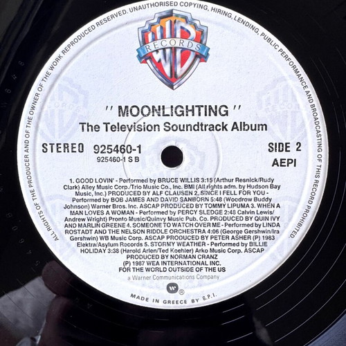 Moonlighting TV Soundtrack LP used, pop genre
