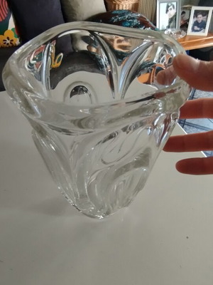 Glass vase transparent 40 cm like new